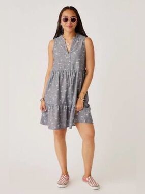 Nellie Linen Dress by Carve Designs, in Navy Floral Print Size Small NWT